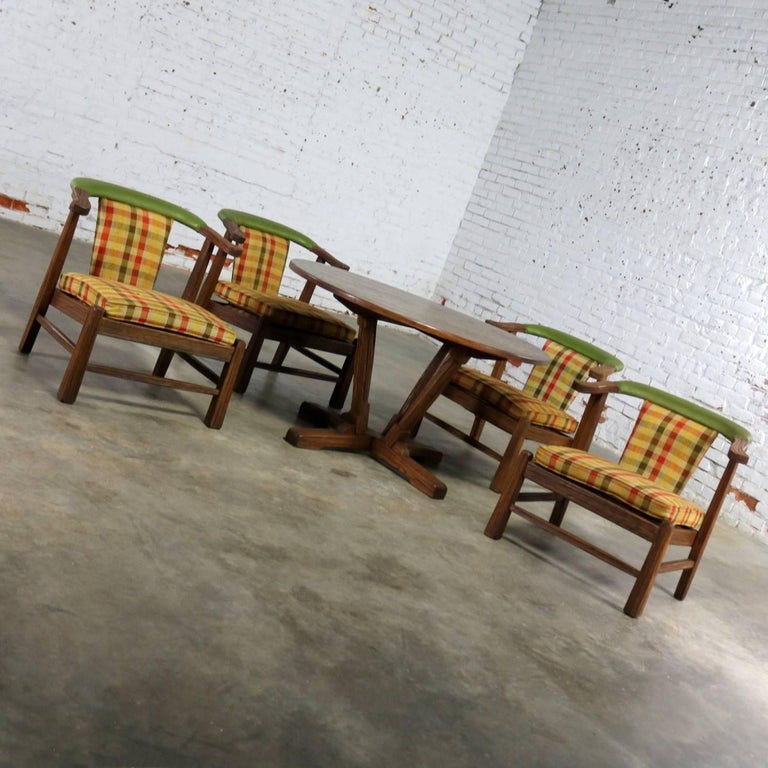 Brandt Company Ranch Oak Brunch or Game Table and Four Chairs at 1stdibs