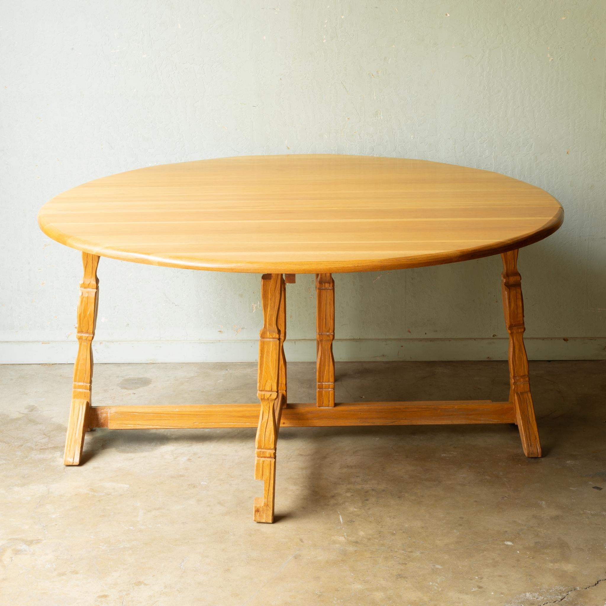 Rustic A. Brandt Drop Leaf Dining Table/Console, circa 1940