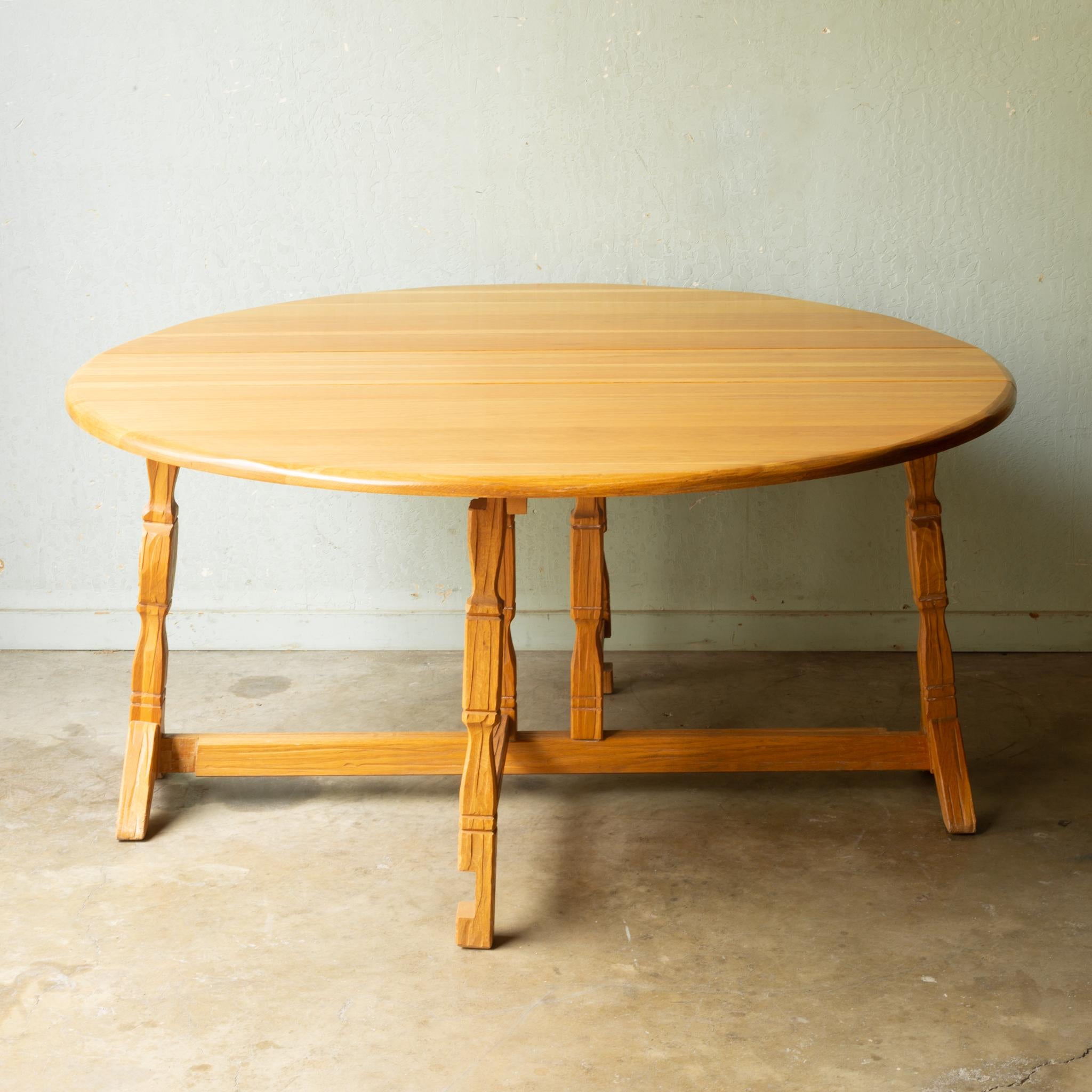 Cerused A. Brandt Drop Leaf Dining Table/Console, circa 1940