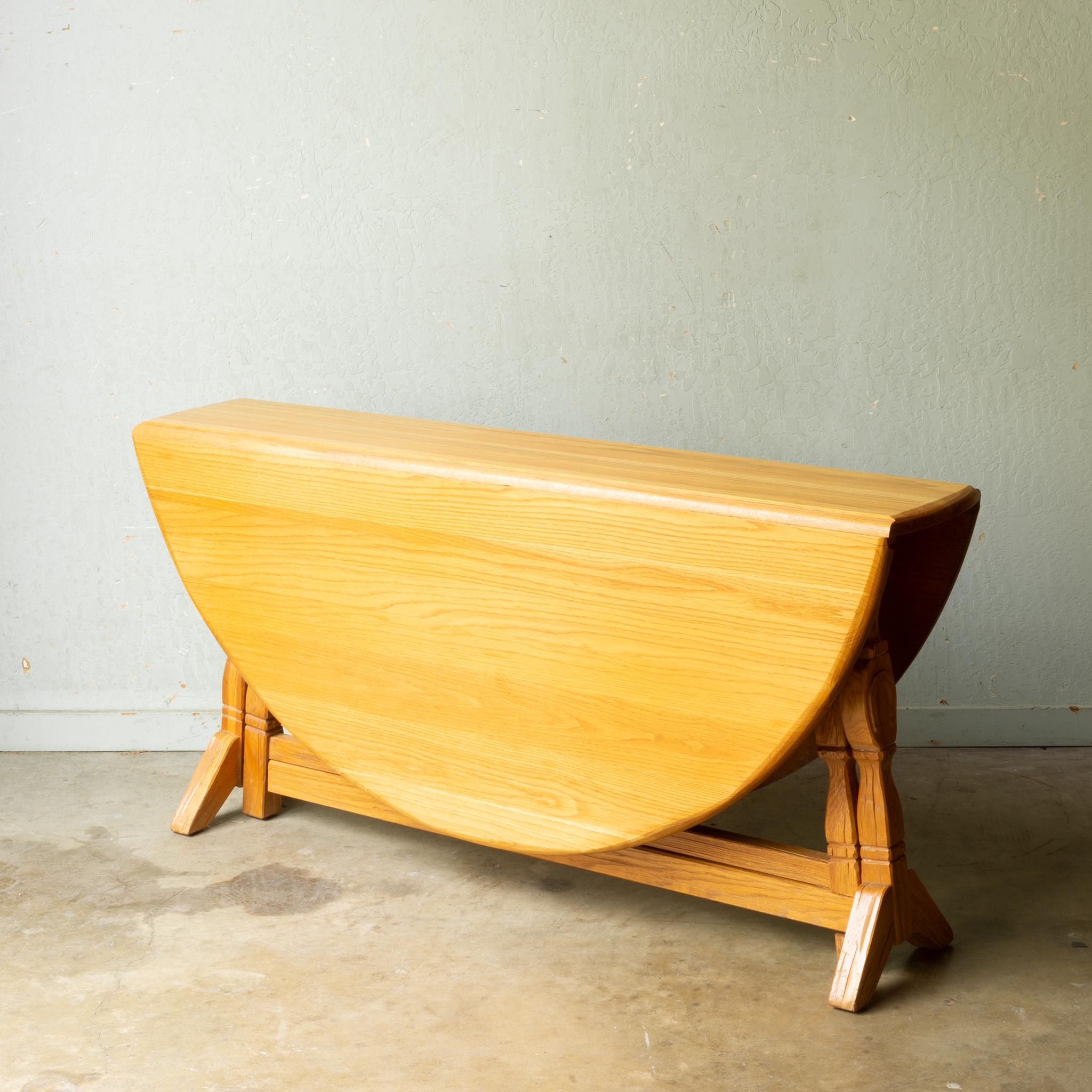 Oak A. Brandt Drop Leaf Dining Table/Console, circa 1940