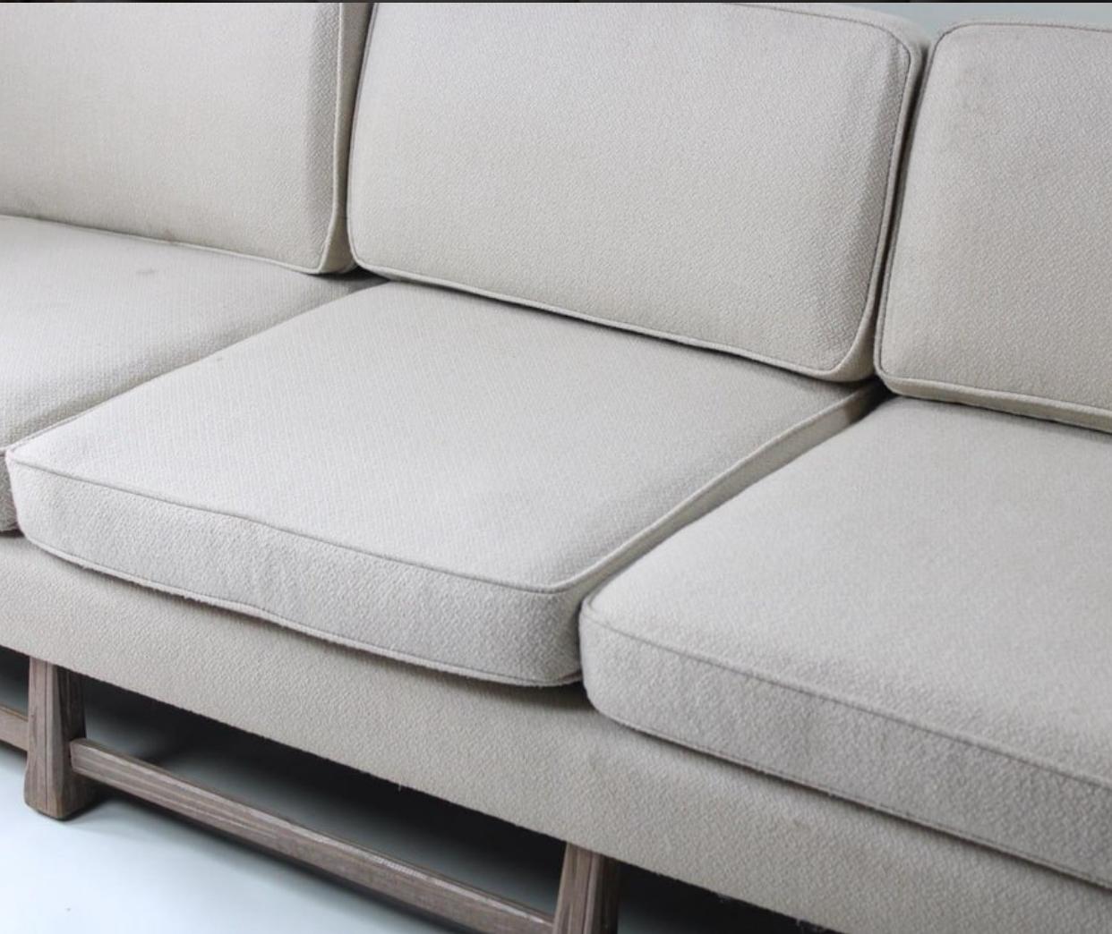 A. Brandt for Ranch Oak Cerused Oak Minimalist Three Seat Sofa.  For Sale 3
