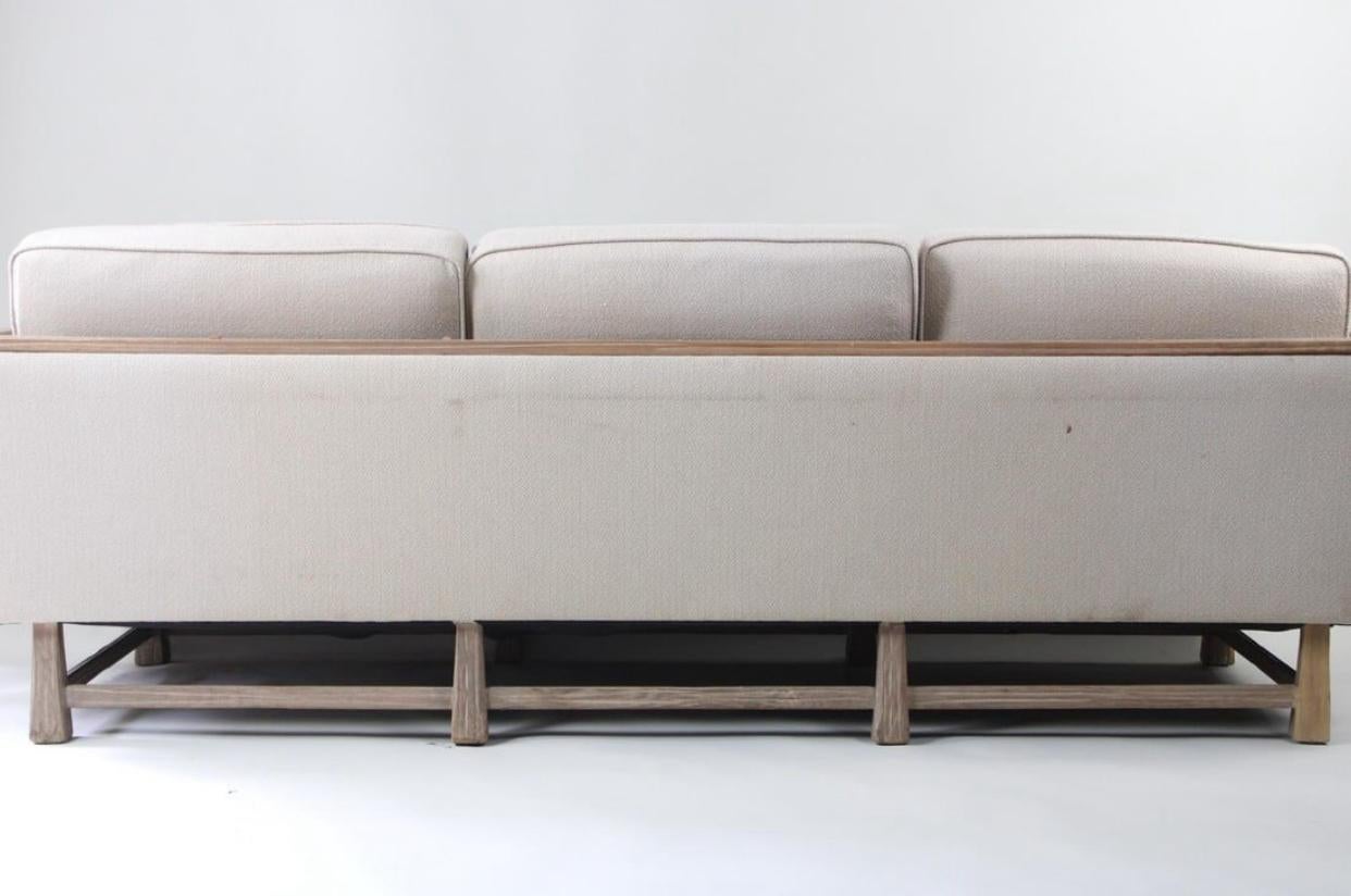A. Brandt for Ranch Oak Cerused Oak Minimalist Three Seat Sofa.  For Sale 4