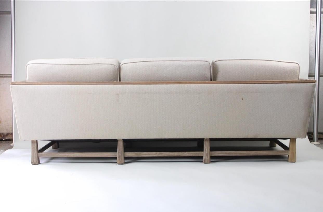A. Brandt for Ranch Oak Cerused Oak Minimalist Three Seat Sofa.  For Sale 5