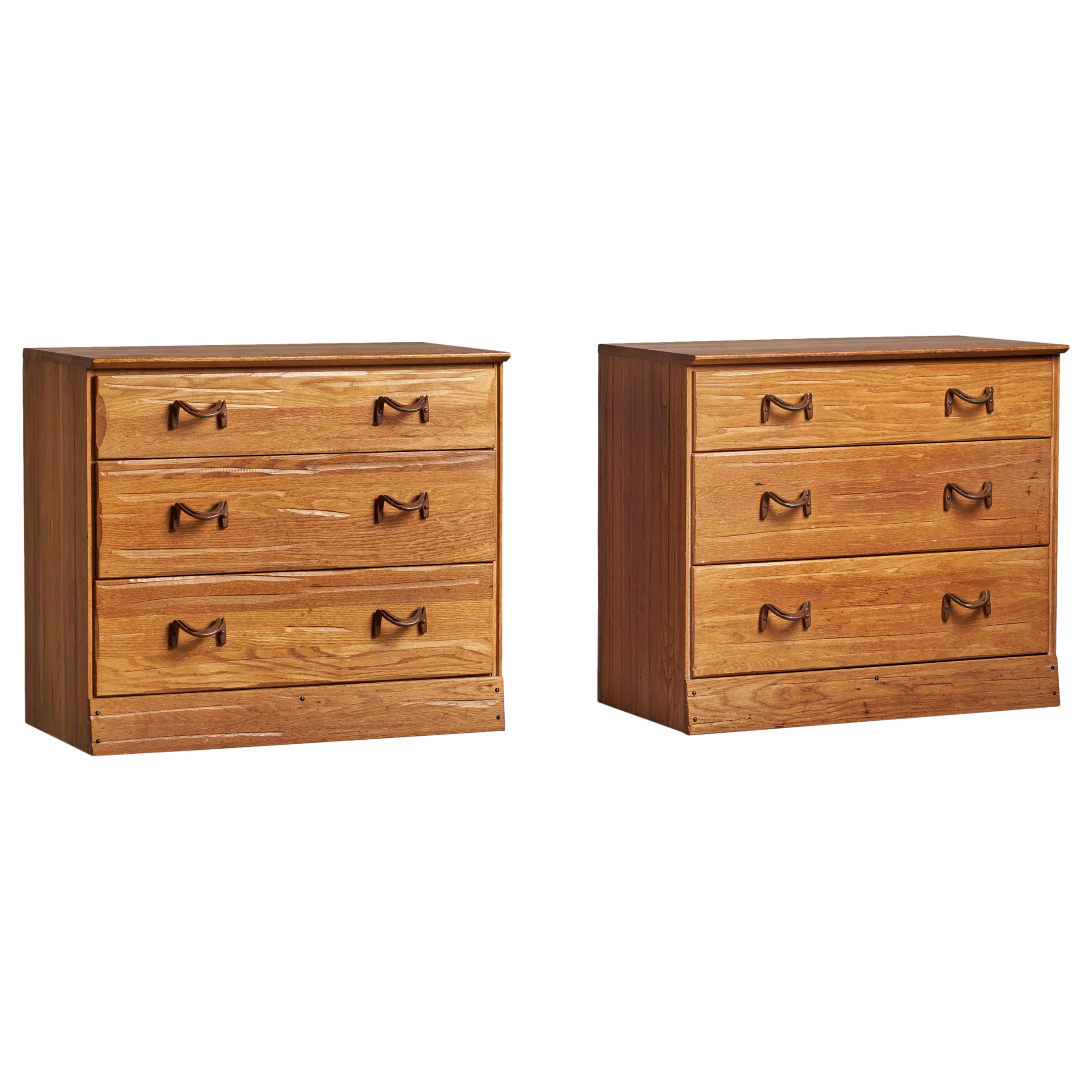 A. Brandt Ranch Oak, Chests of drawers, Oak, Brass, USA, 1950s