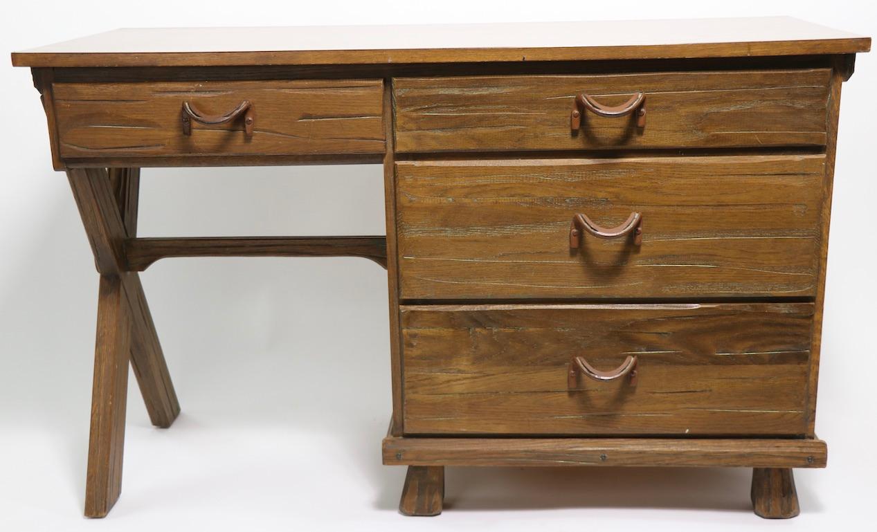 A. Brandt Ranch Oak Cowboy Modern Desk 2 Available 1