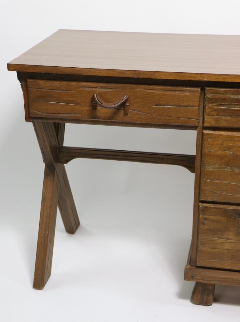 A. Brandt Ranch Oak Cowboy Modern Desk 2 Available 3
