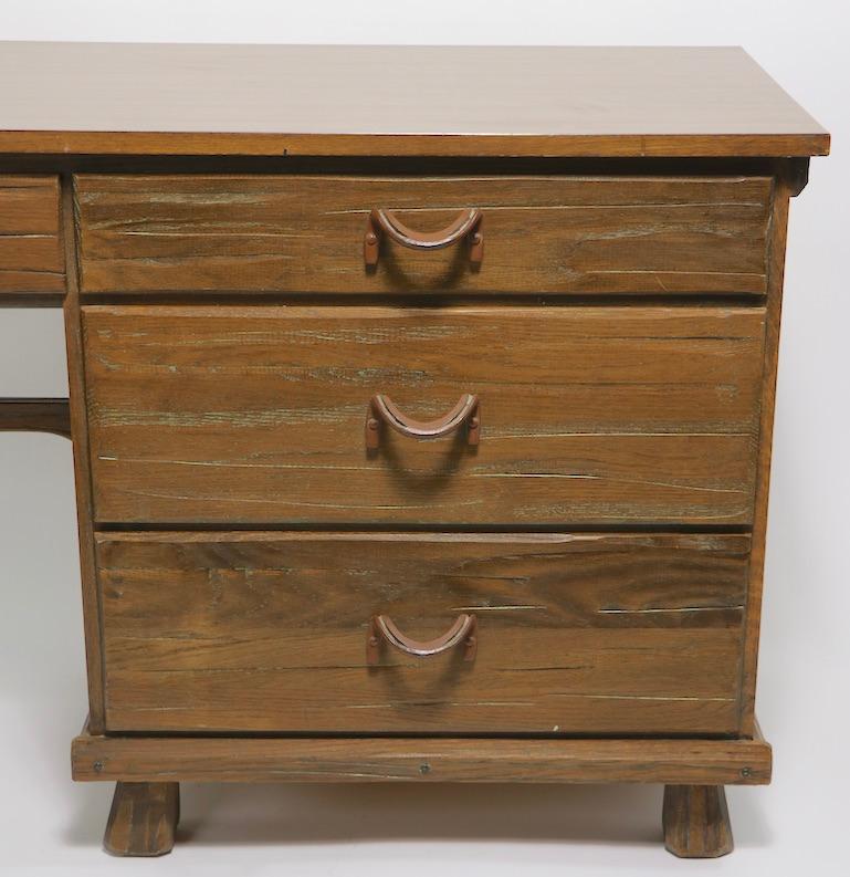 A. Brandt Ranch Oak Cowboy Modern Desk 2 Available 4
