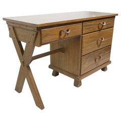 Vintage A. Brandt Ranch Oak Cowboy Modern Desk 2 Available