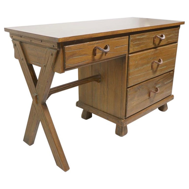 A. Brandt Ranch Oak Cowboy Modern Desk 2 Available