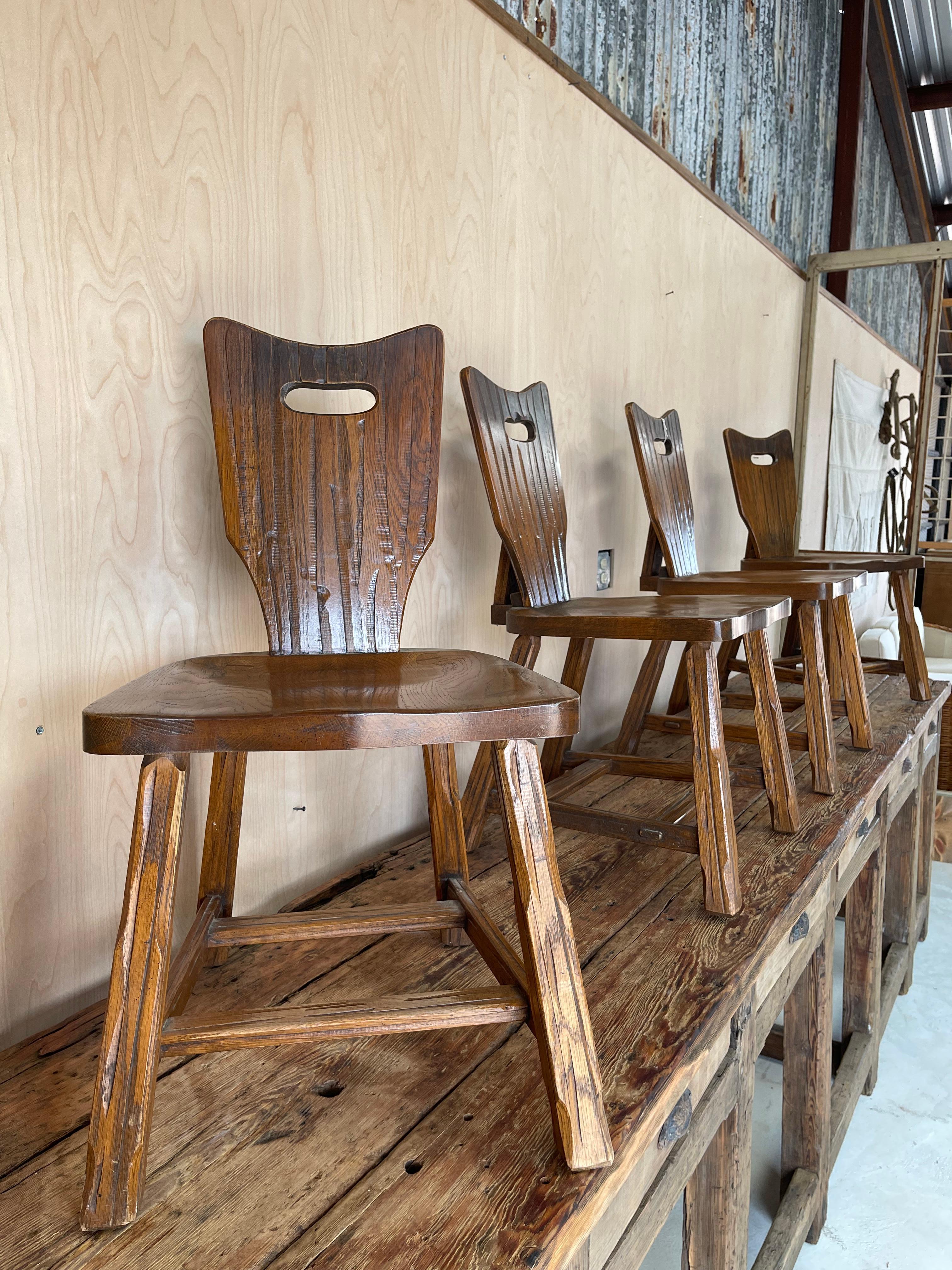 A. Brandt Ranch Oak Dark Wood Esszimmerstühle 4er-Set (Holz) im Angebot