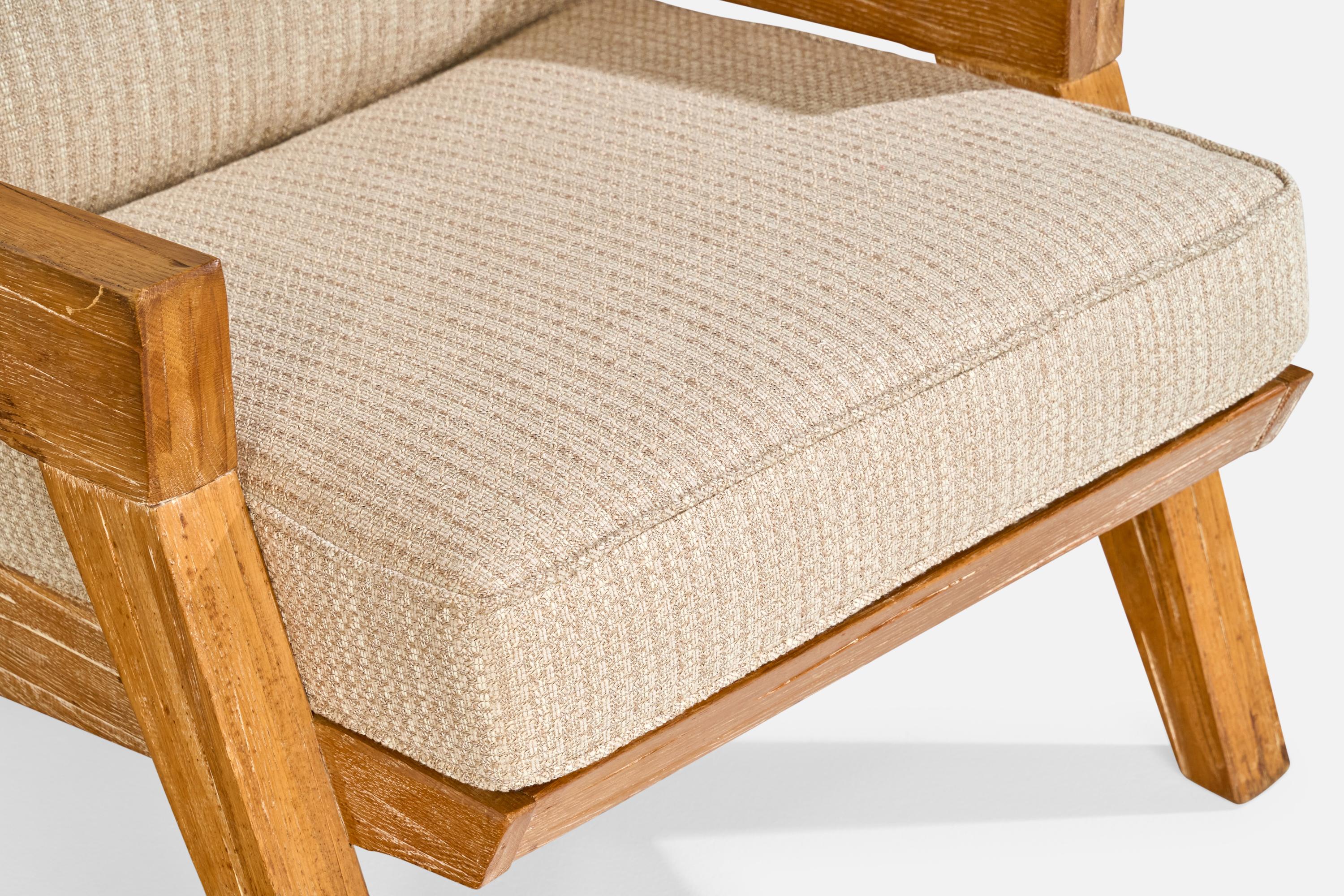 A. Brandt Ranch Oak, Sedia da salotto, Tessuto, Oak, USA, anni '50 in vendita 5