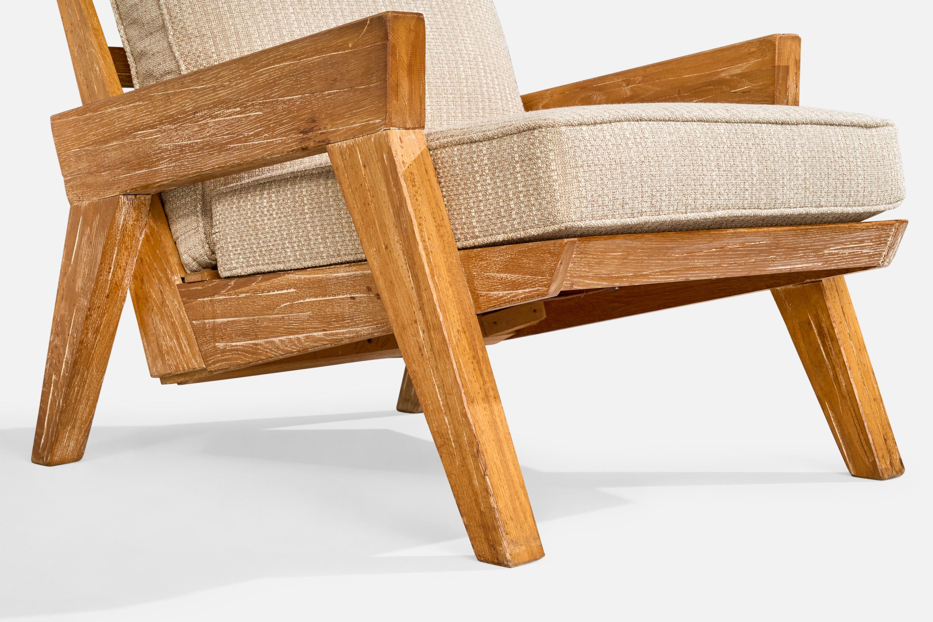 A. Brandt Ranch Oak, Sedia da salotto, Tessuto, Oak, USA, anni '50 in vendita 6