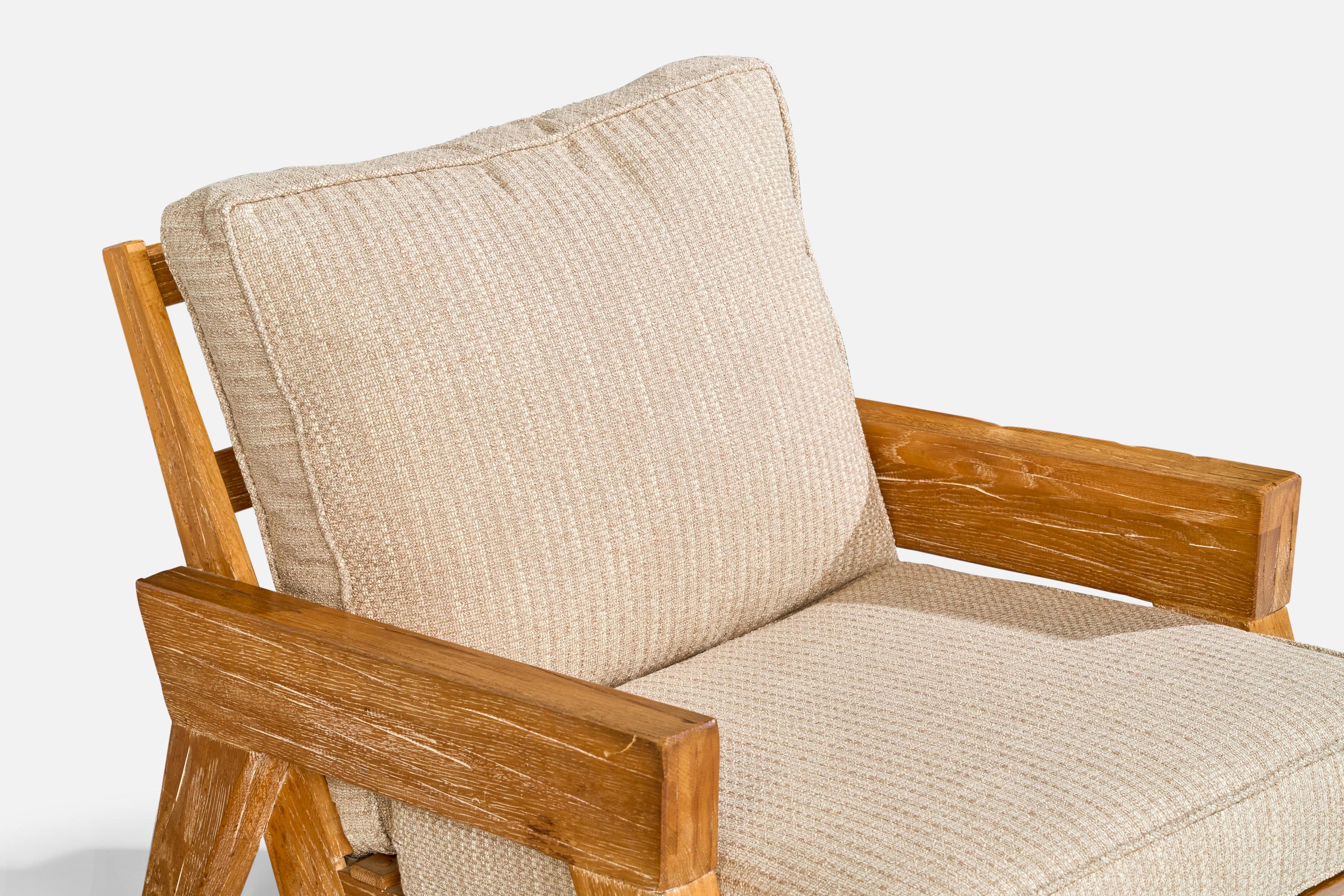 A. Brandt Ranch Oak, Sedia da salotto, Tessuto, Oak, USA, anni '50 in vendita 2