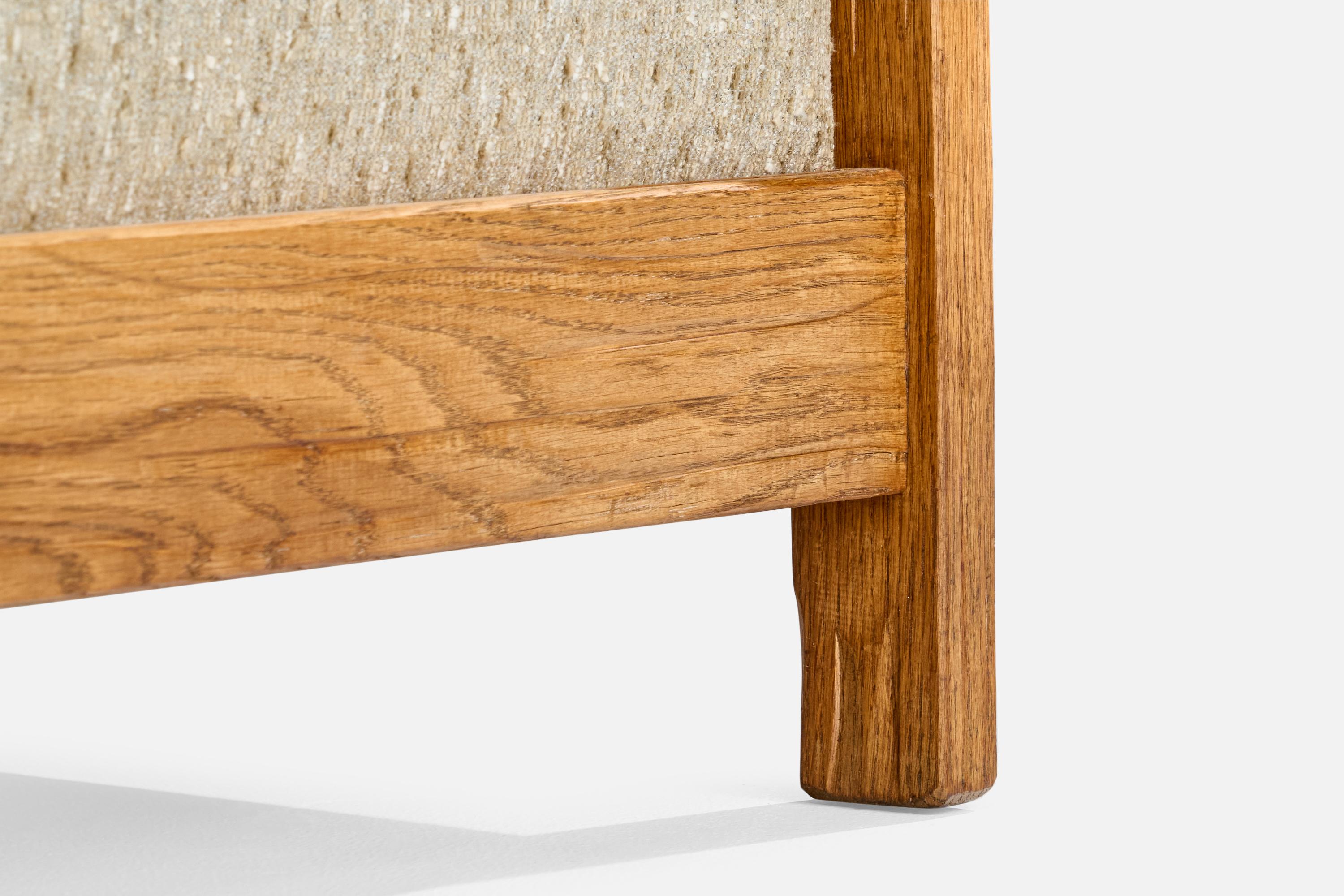 A. Brandt Ranch Oak, Lounge Chair, Fabric, Oak, USA, 1950s For Sale 2
