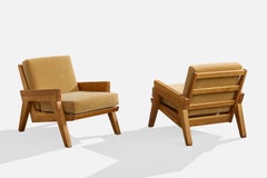 A. Brandt Ranch Oak, Chaises longues, Mohair, Chêne, USA, années 1950