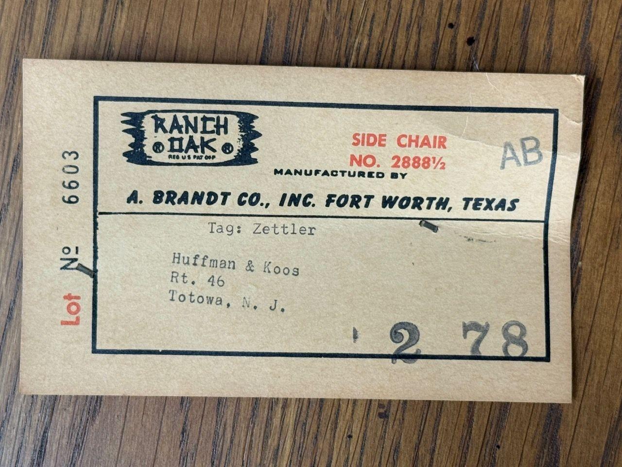 A. Brandt Ranch Oak, Oak, Scrivania e sedia, USA, anni '50 in vendita 10