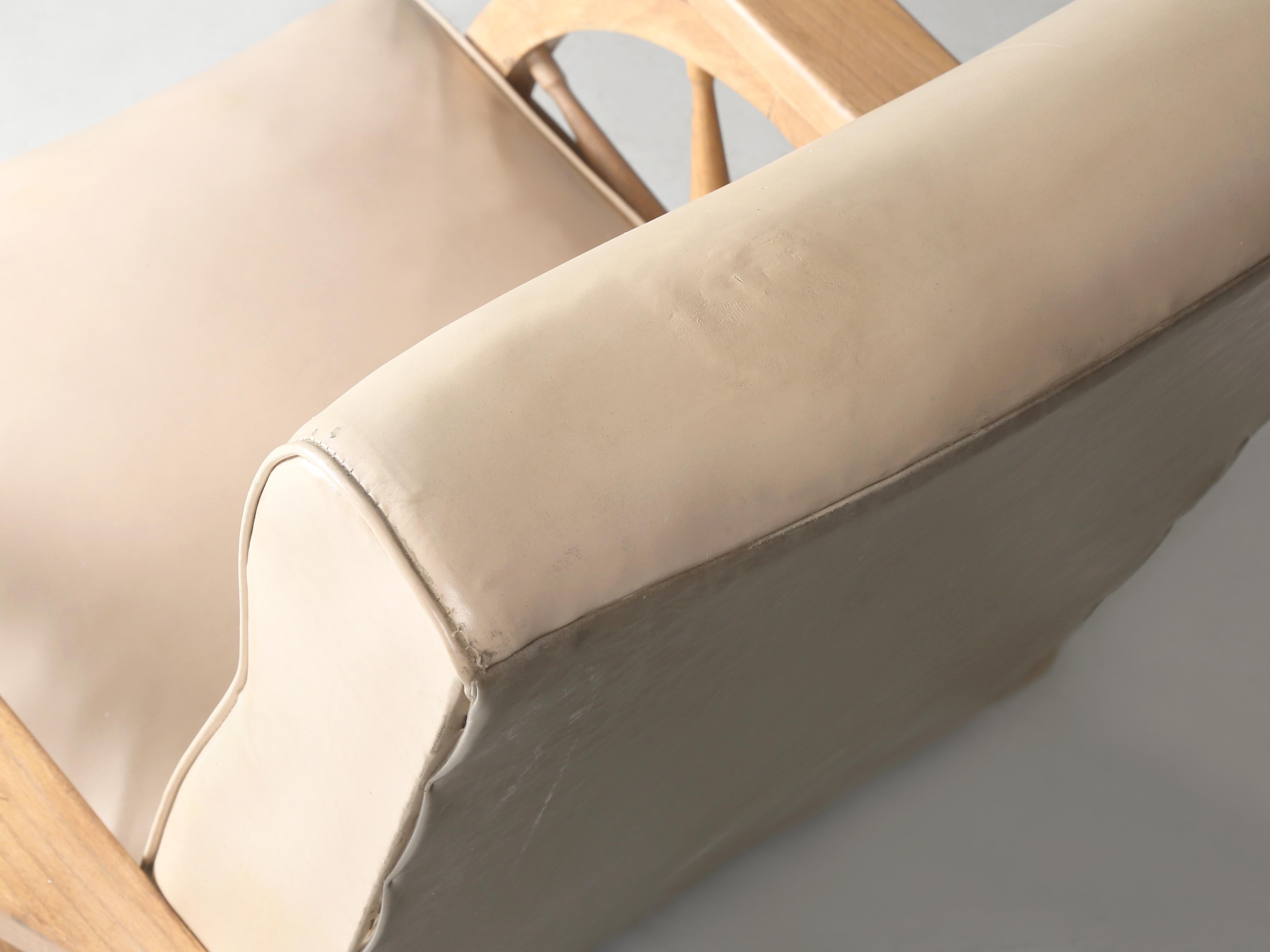 A. Brandt Ranch Oak Swivel Rocking Chair in Original Western Cowboy Upholstery For Sale 6