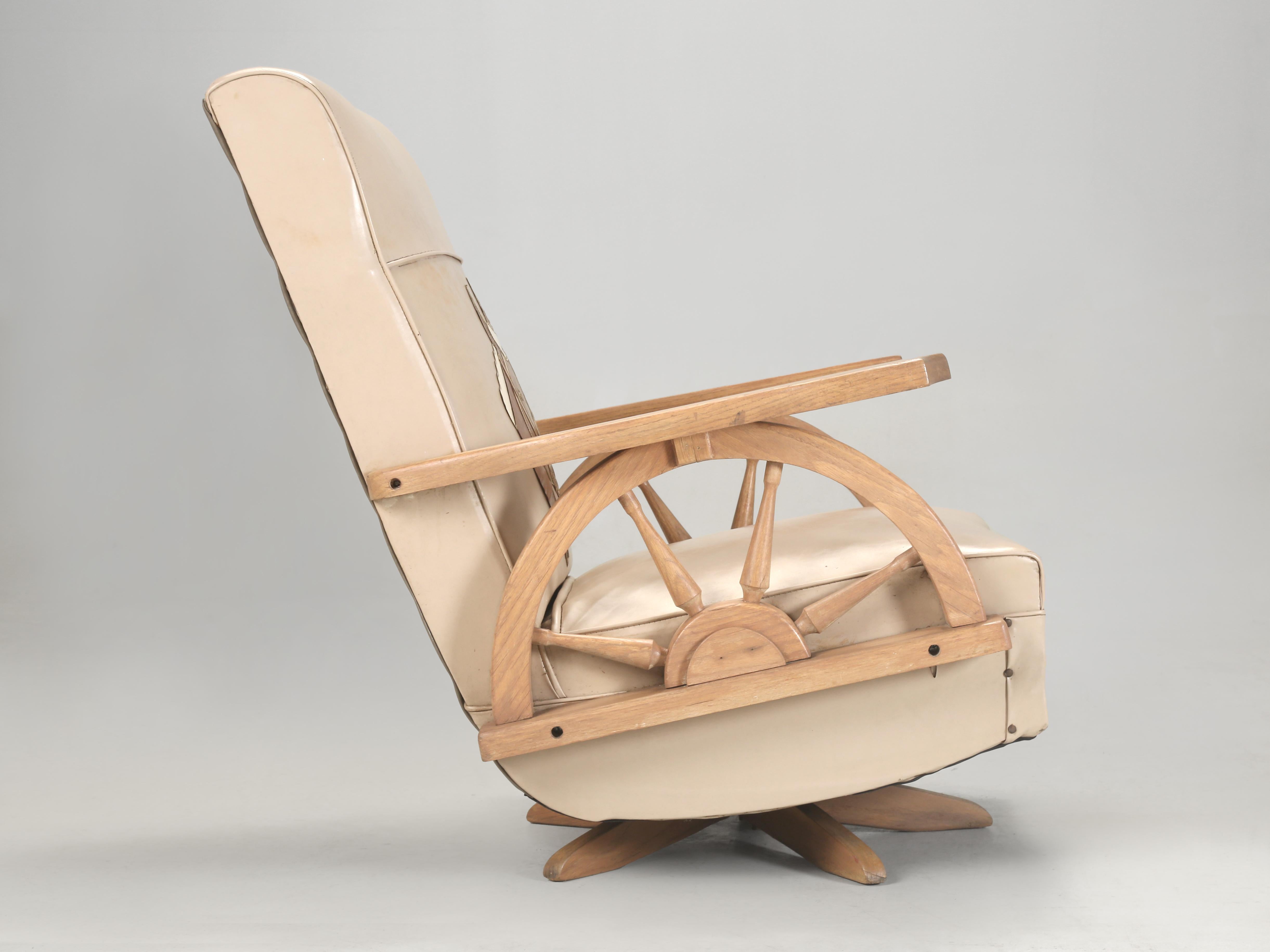 A. Brandt Ranch Oak Swivel and Rocking Chair in its Original Western Motif.
A. Brandt was located at 1300 E. Berry in Fort Worth, Texas and just one look and of course it was made in Texas. We think Ranch Oak is an instant I love it or I hate it