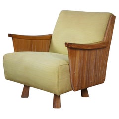 A. Brandt Vintage Ranch Oak T.V. Swivel Lounge Arm Club Chair Southwestern 2866