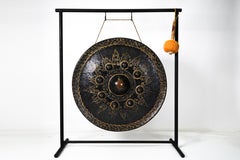 A Bras Gong with Metal Stand