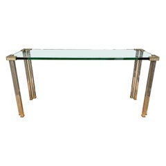 Brass and Chrome Console Table by Peter Ghyczy 