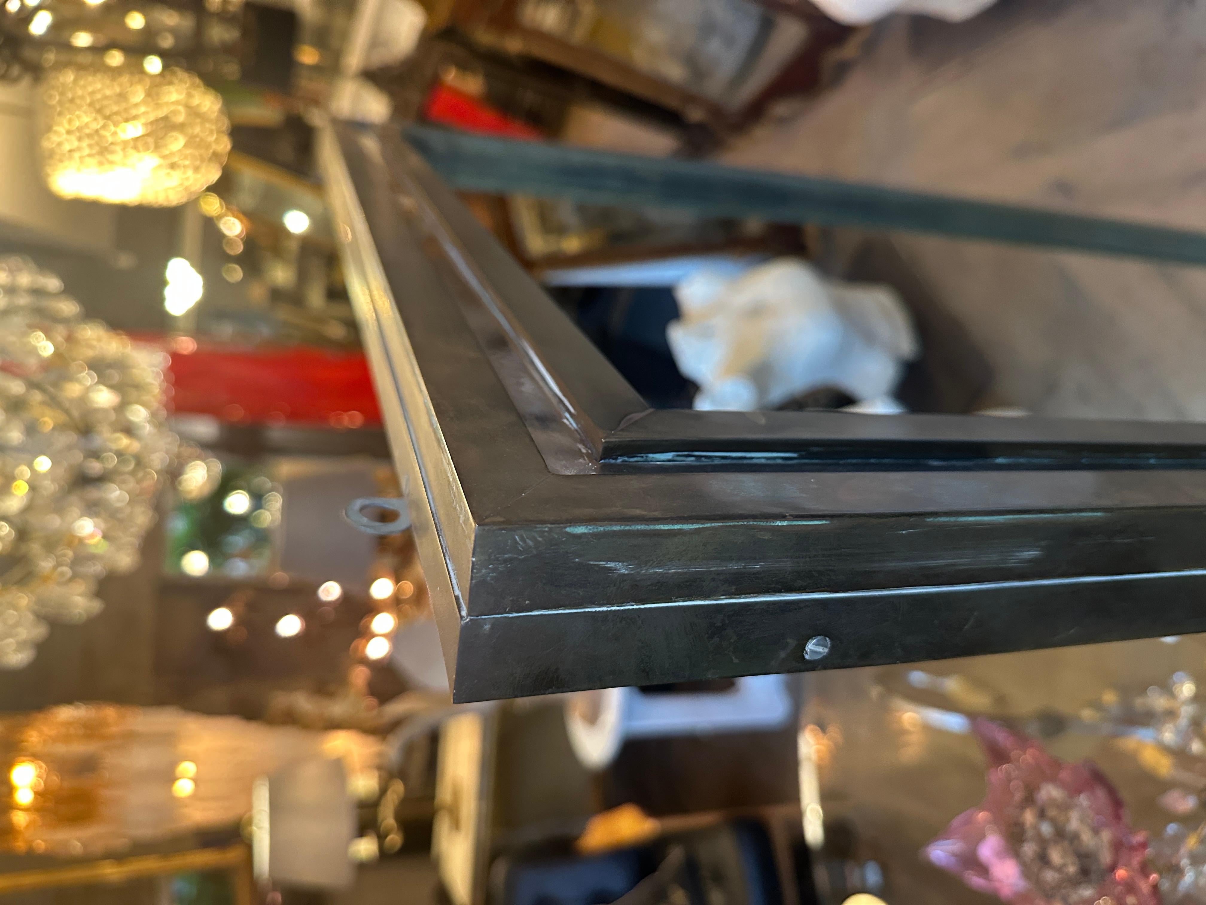 Italiano A Brass and Chrome Italian Mirror By Romeo Rega in vendita