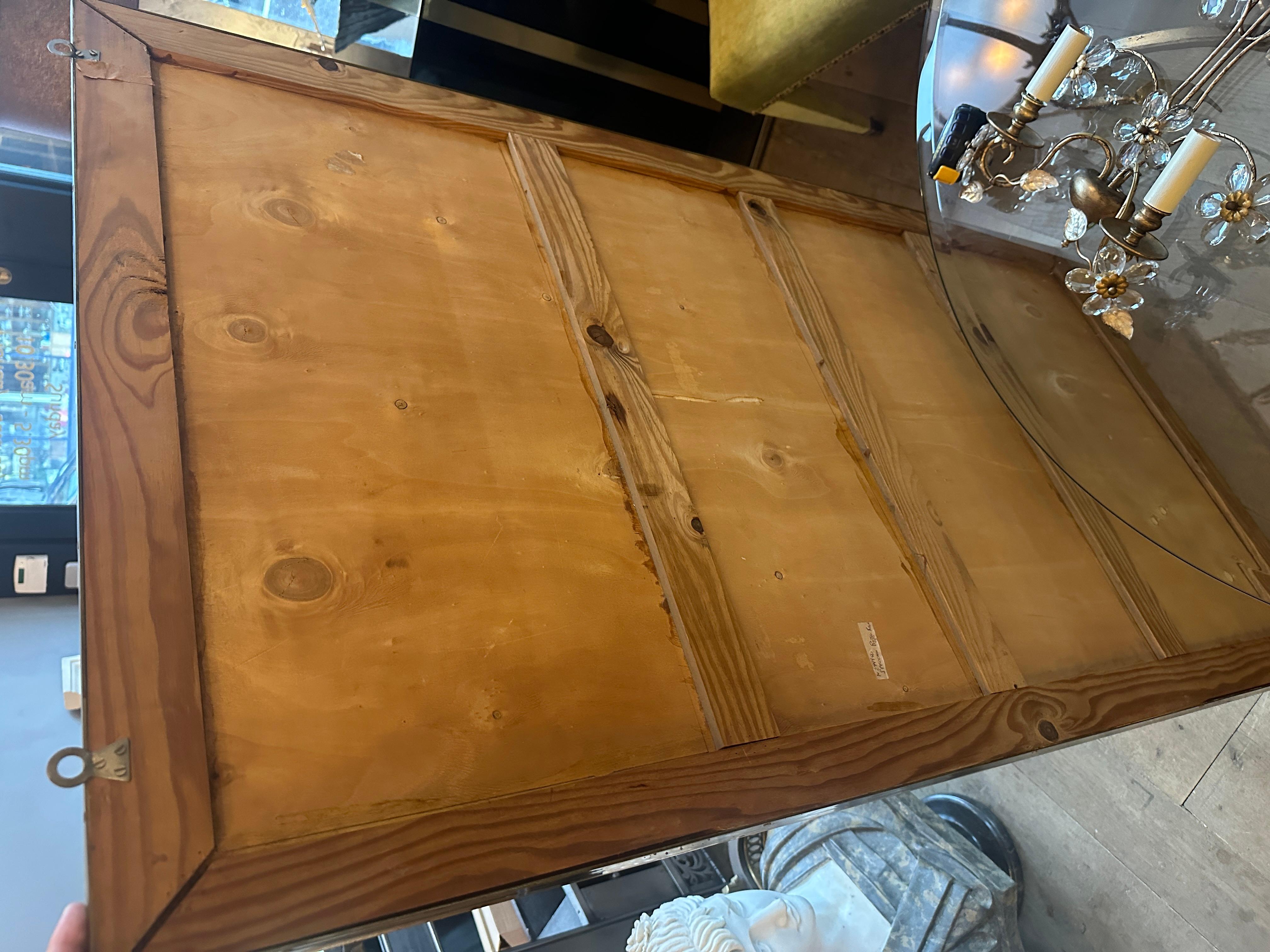 Fine XX secolo A Brass and Chrome Italian Mirror By Romeo Rega in vendita