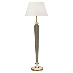 A Brass and Glass Floor Lamp Attributed to Fontana Arte
