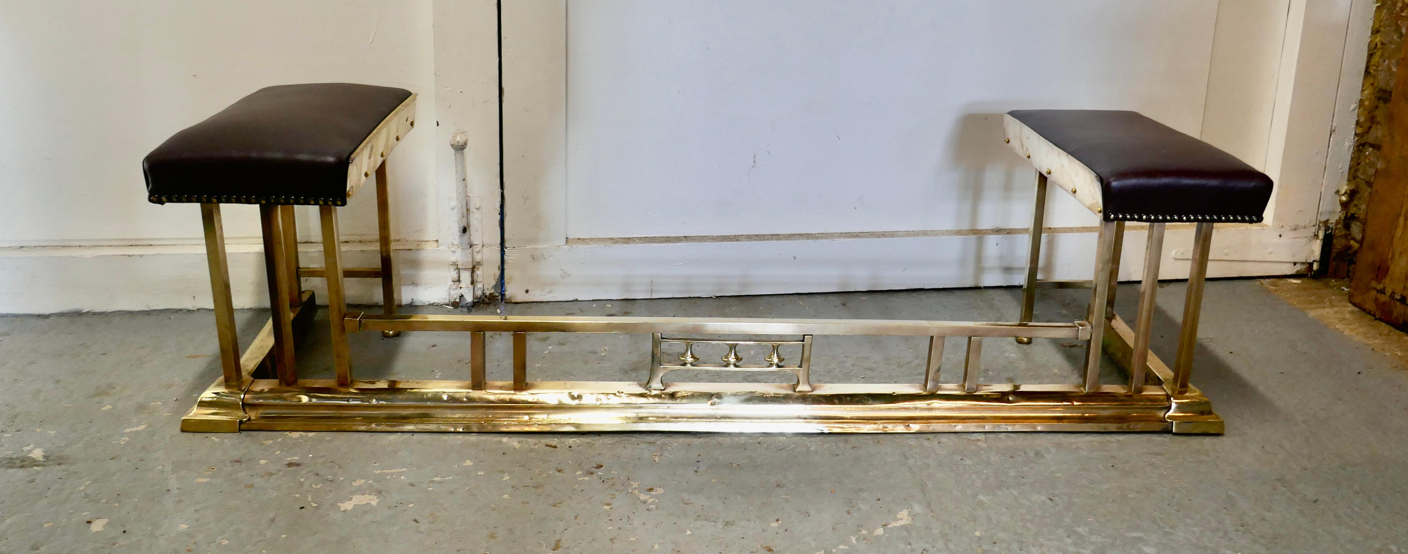 Brass and Leather Club Fender at 1stDibs club fender for sale, modern