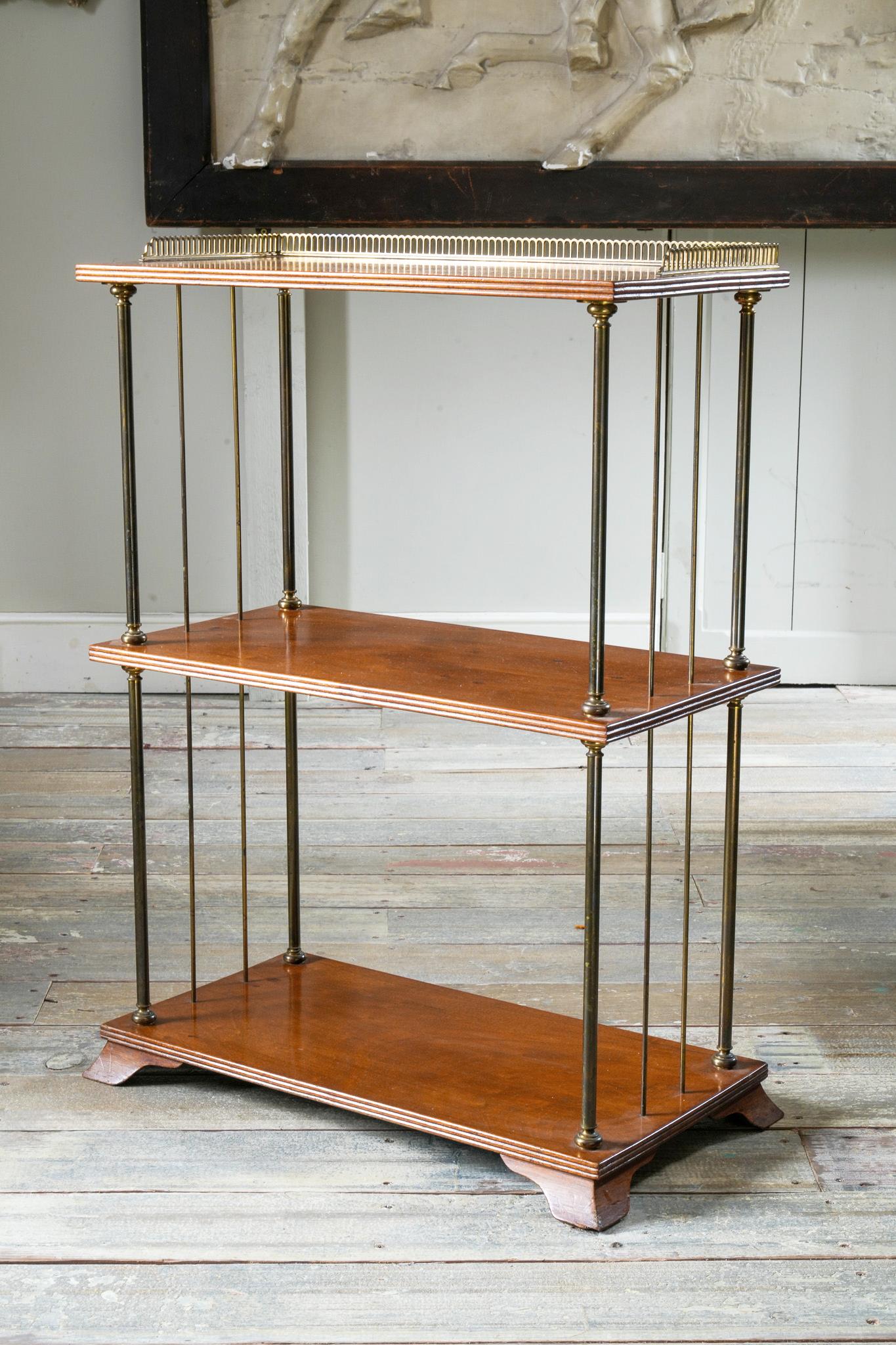 An unusual freestanding etagere in untouched original condition.