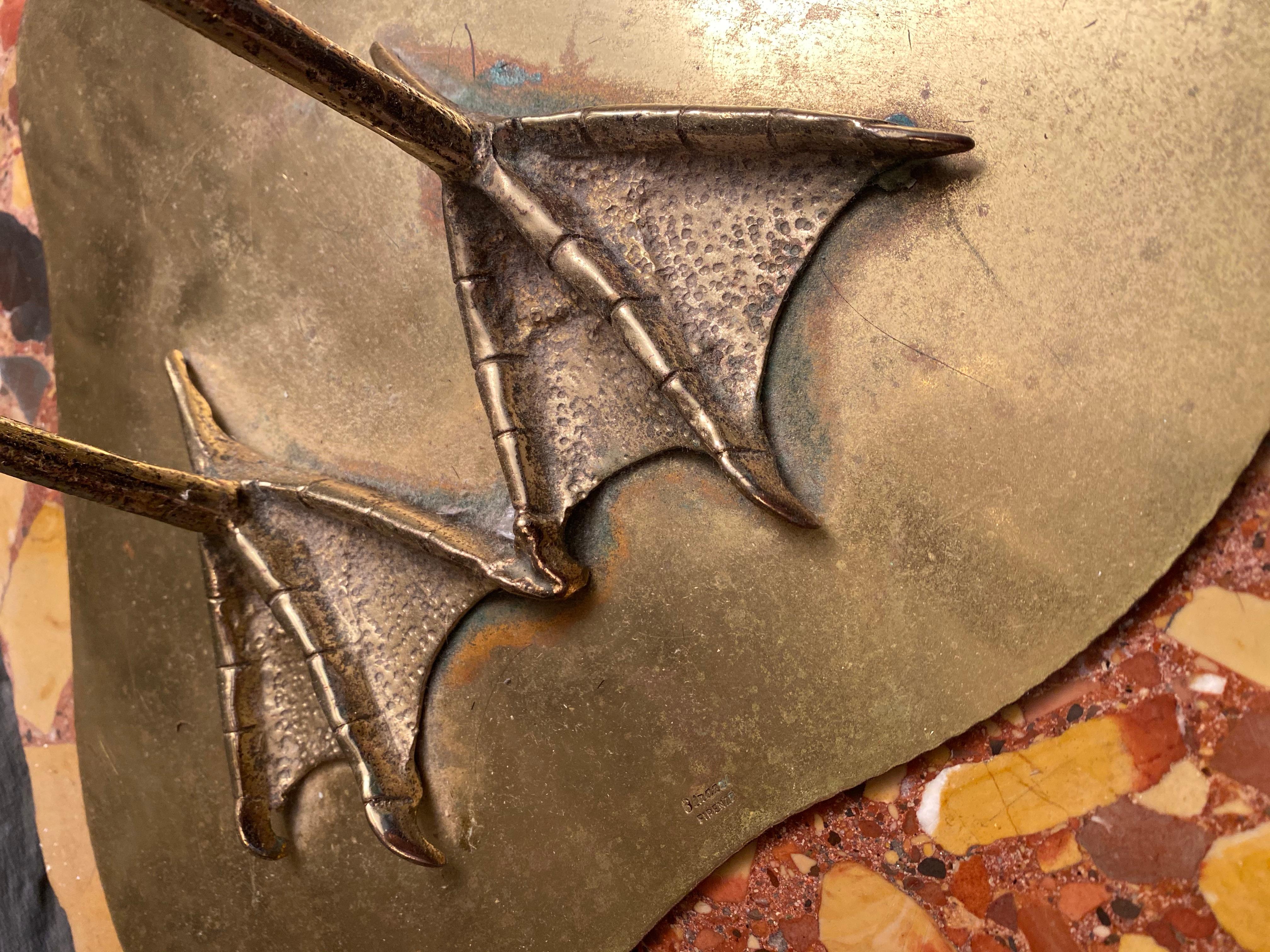 Brass and Shell Flamingo by Gabriella Binazzi Florence 2