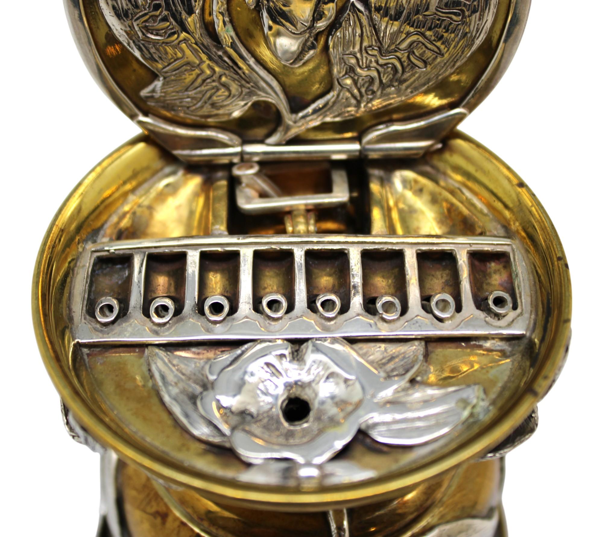 Compendio de criptojudaica de latón y plata de Dudik Swed, Jerusalén 1986 en venta 1