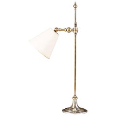 Brass and Silver Plate Student Lamp
