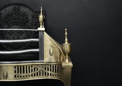 A Brass and Steel Firegrate in the Georgian Manner