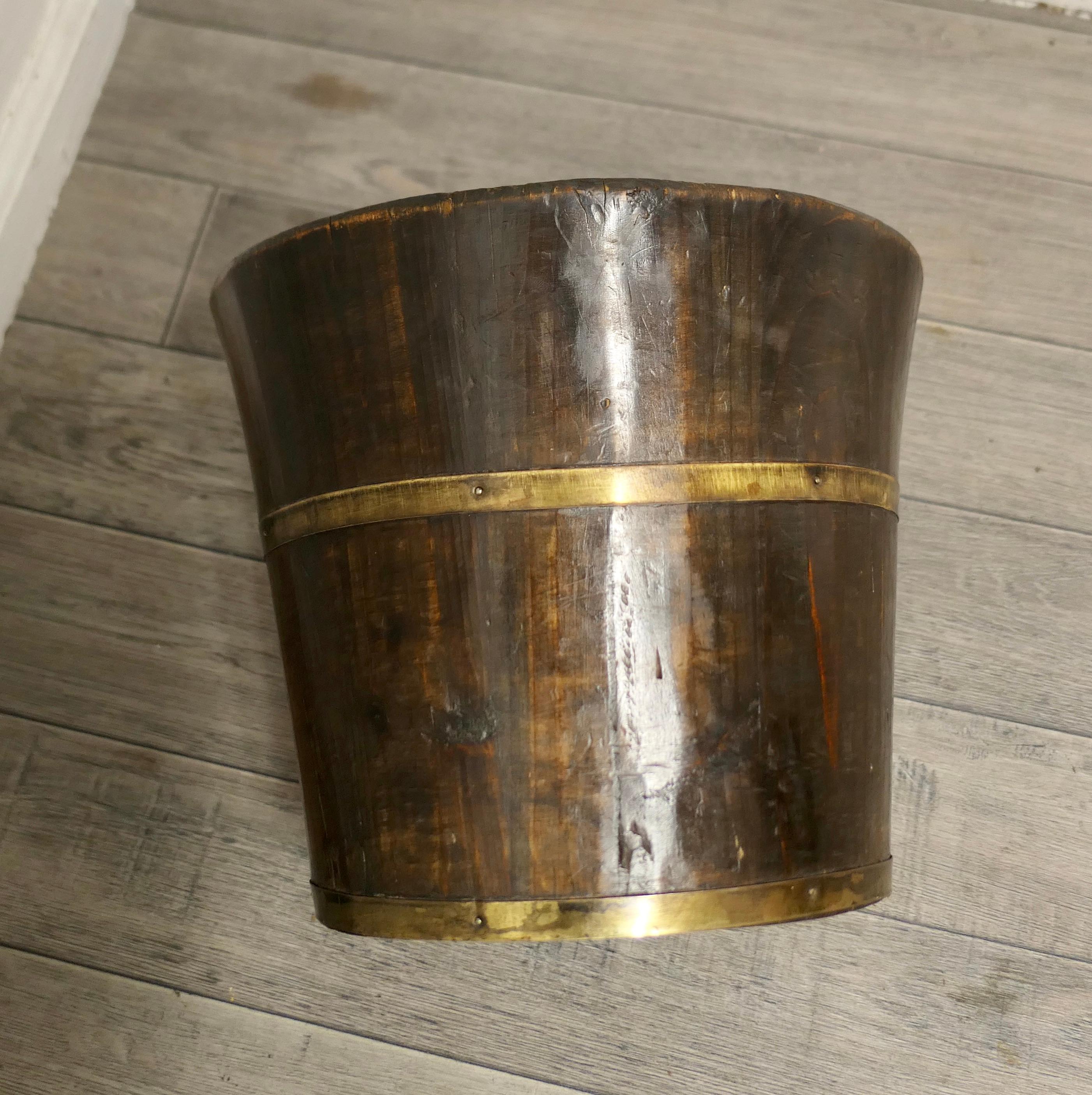 Pine Brass Bound Wooden Planter