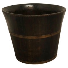 Brass Bound Wooden Planter