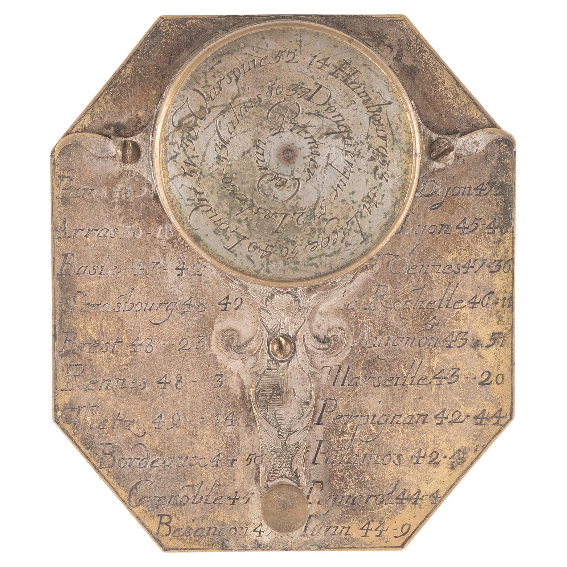 Louis XVI Cadran Butterfield Paris en laiton français datant d'environ 1780 en vente