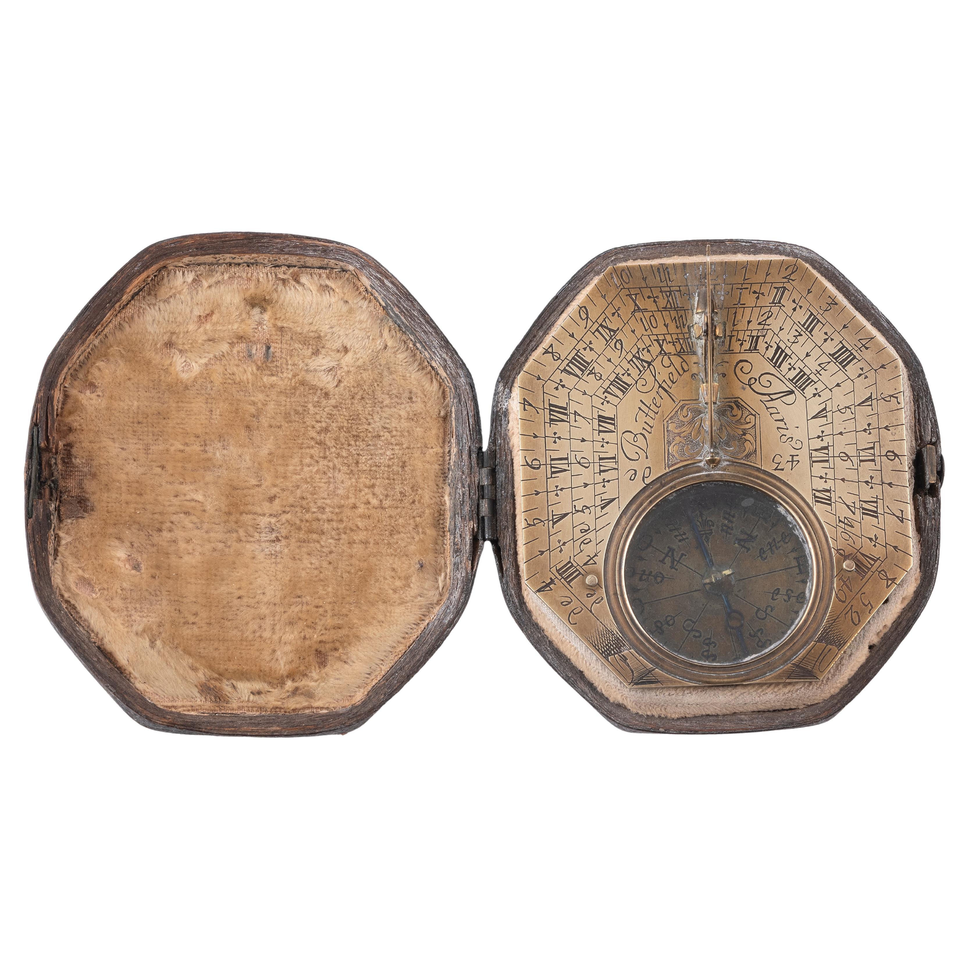 A Brass Butterfield Paris Dial French Circa 1780