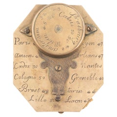 A Brass Butterfield Type Dial French Early 18th Century