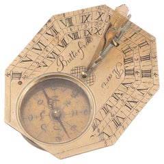 A Brass Butterfield Type Dial French Early 18th Century