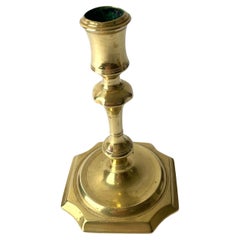 Antique A Brass Candlestick in Swedish Baroque, early 18th Century