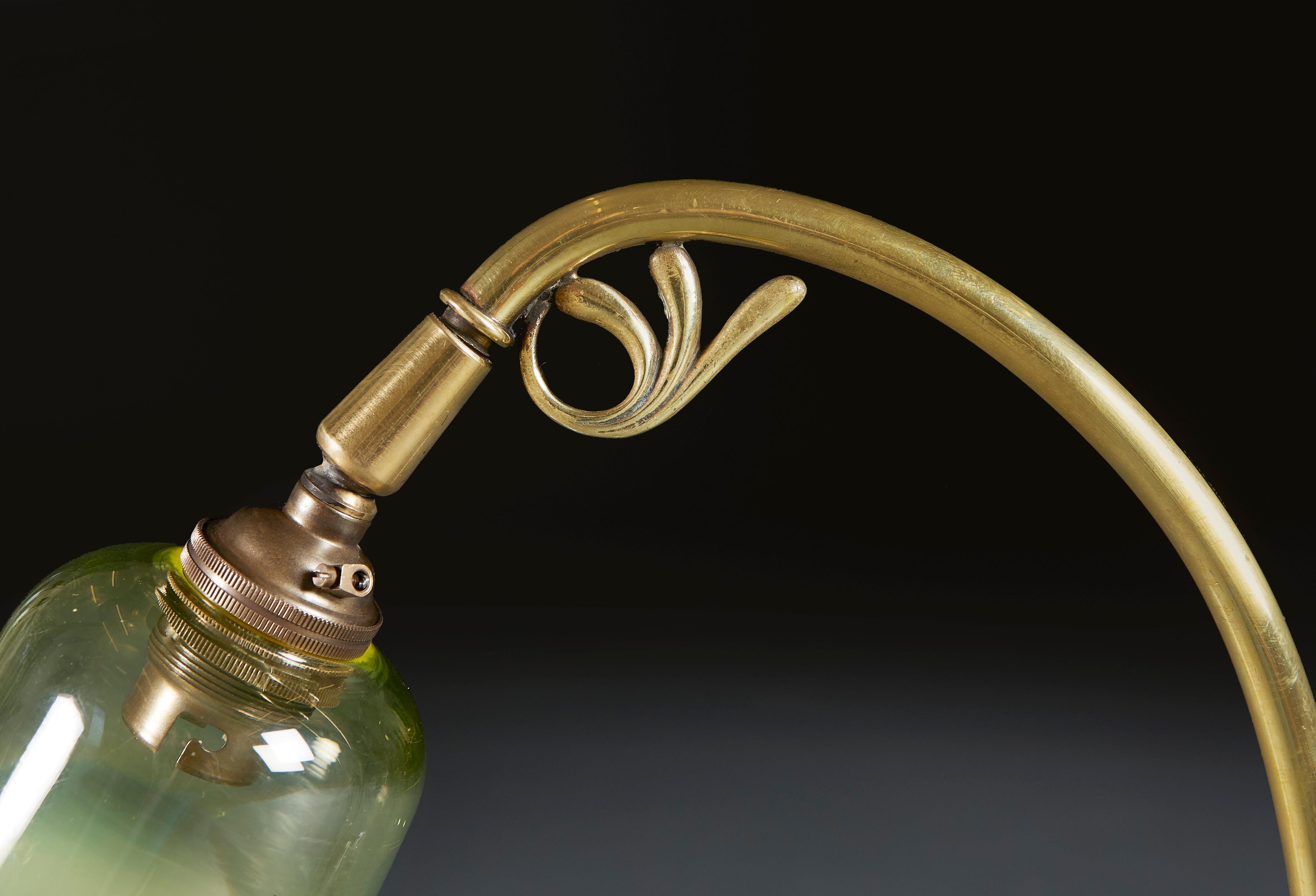 20th Century Brass Desk Lamp by W.A.S. Benson