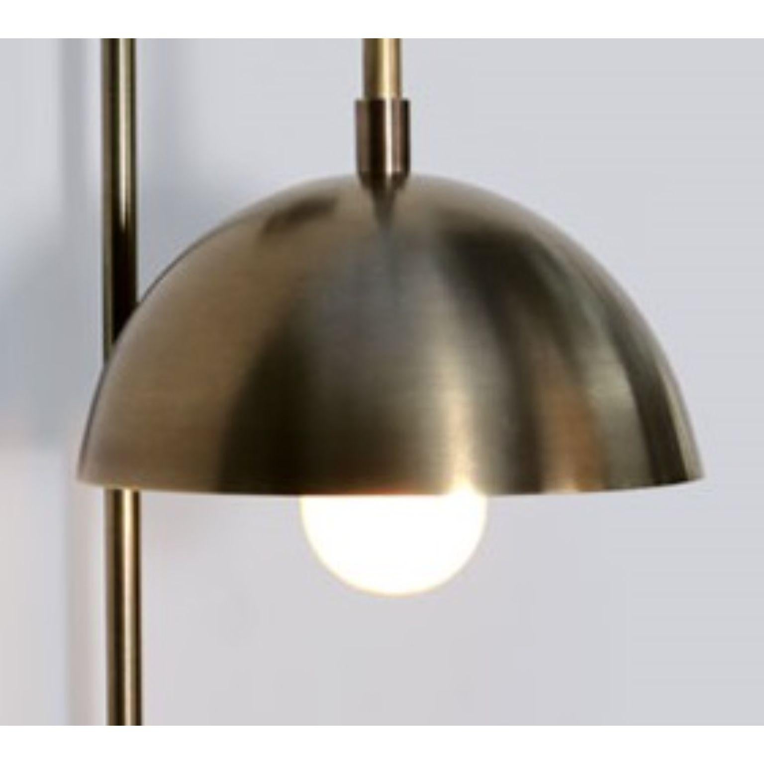 Post-Modern A Brass Dome Wall Sconce by Lamp Shaper For Sale