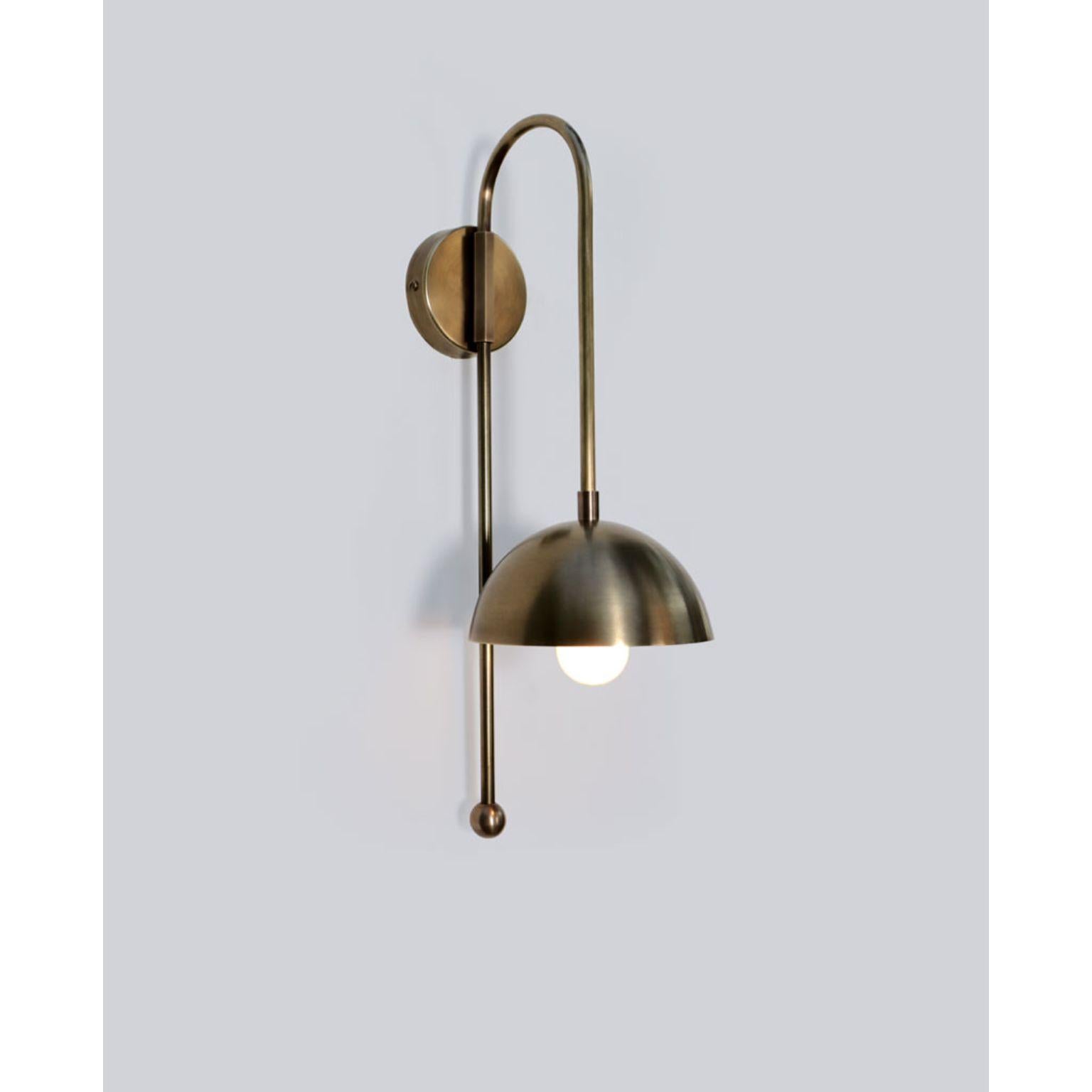 Indian A Brass Dome Wall Sconce by Lamp Shaper For Sale
