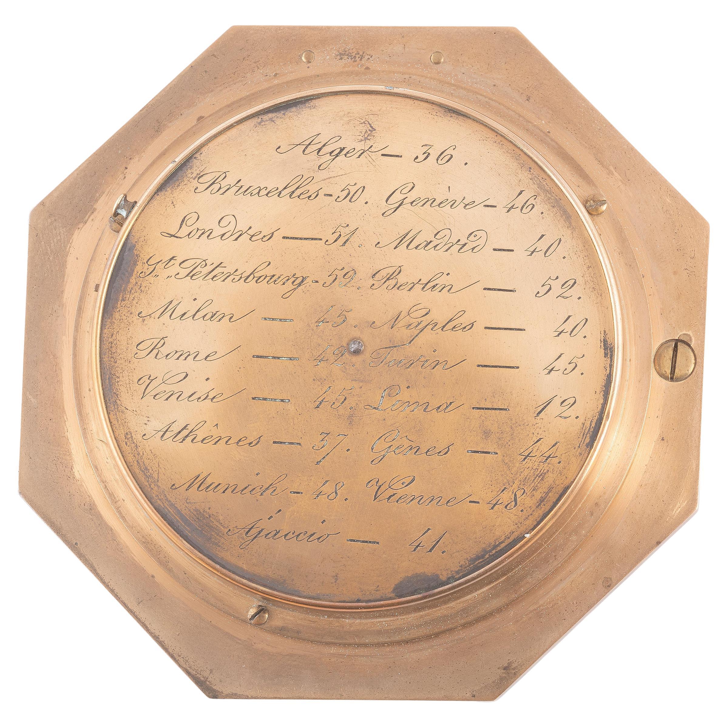 Politique d'expédition Aucun frais supplémentaire ne sera ajouté à cette commande. Les frais d'expédition seront entièrement pris en charge par le vendeur (droits de douane inclus). 

Avec gnomon à charnière, anneau des heures et arc de latitude,