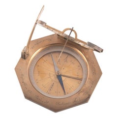 A Brass Pocket Equinoctial Dial French 1780ca