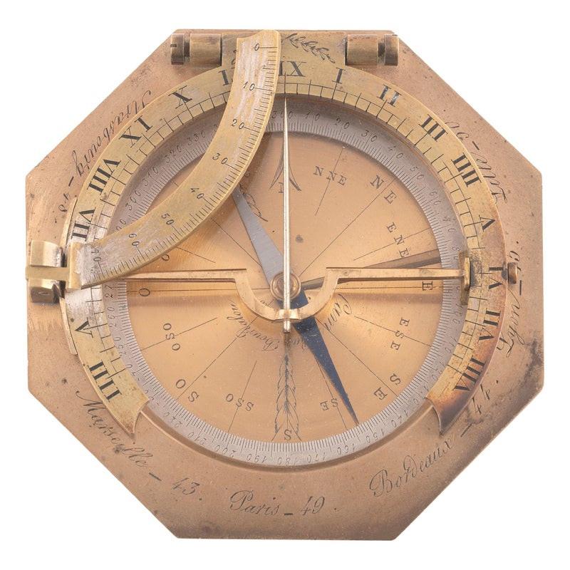 A Brass Equinoctial Dial French 1780ca (Neoklassisch) im Angebot