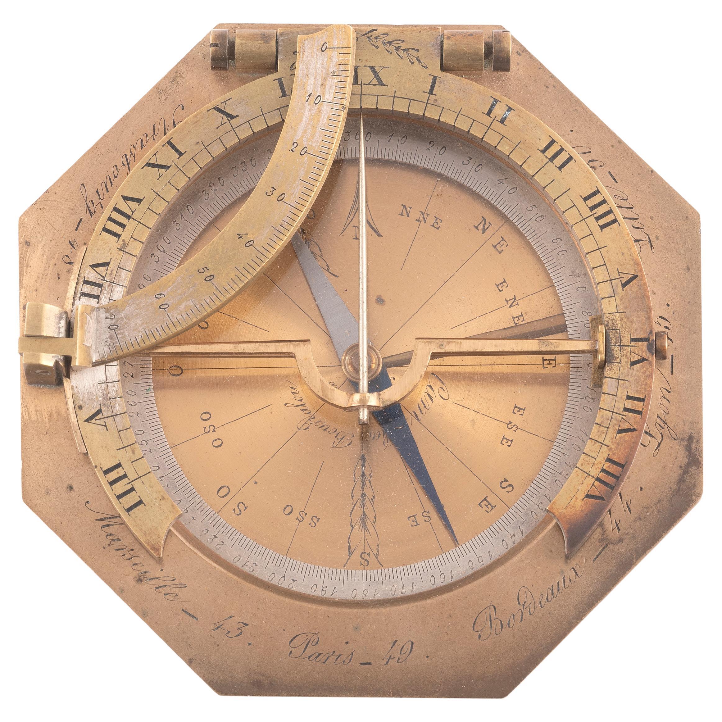 Gravé Cadran Equinoctial français 1780ca en vente