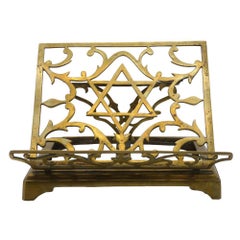A Brass European Tabletop Shtender Circa 1900