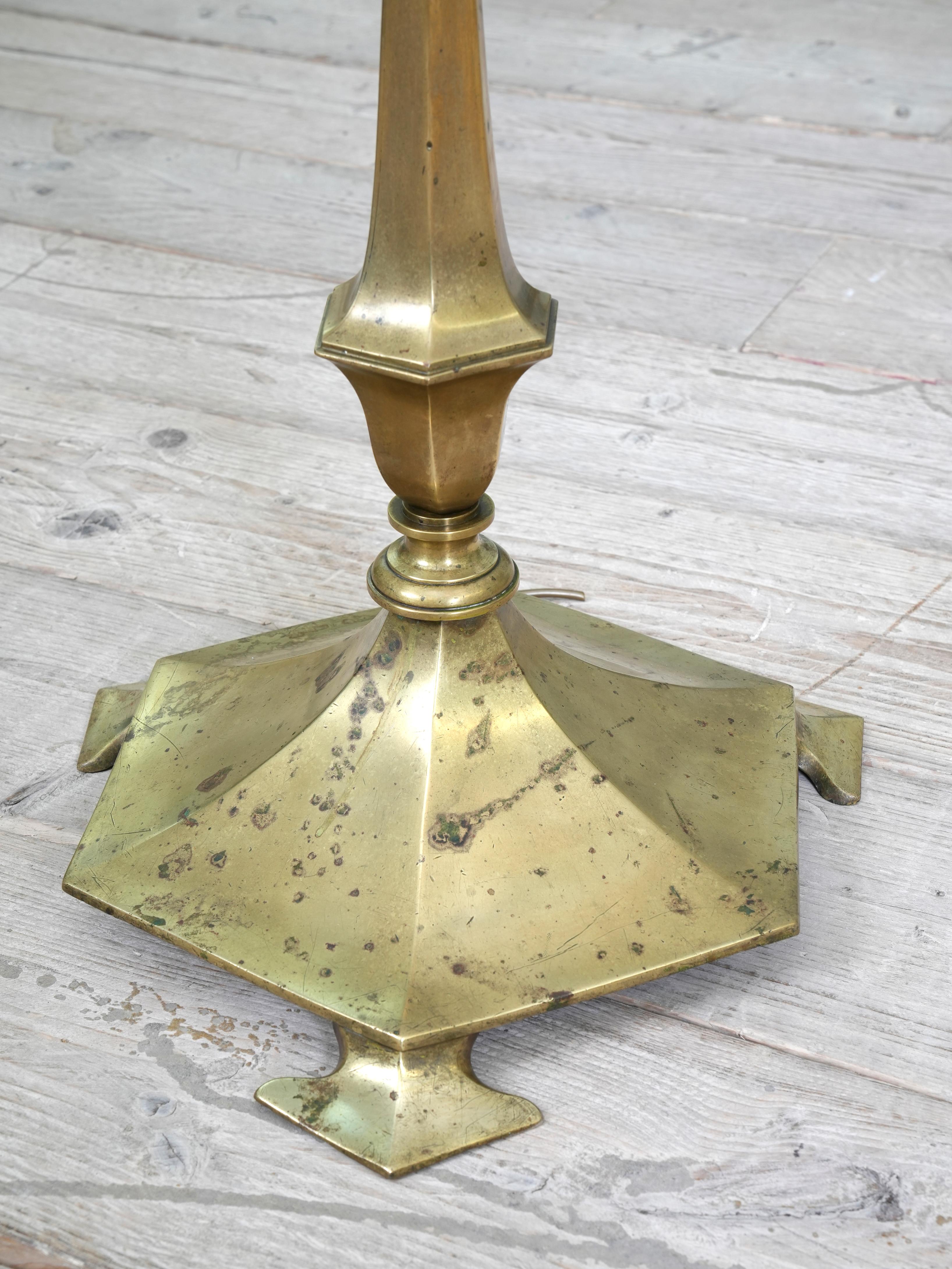 Early Victorian Brass Floor Lamp by Faraday